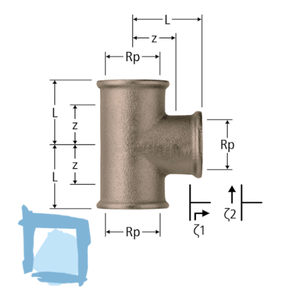 Nussbaum Optifitt-Serra-T-Stück 1"