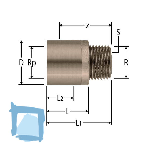 Nussbaum Optifitt-Serra-Verlängerung ⅜" x 50