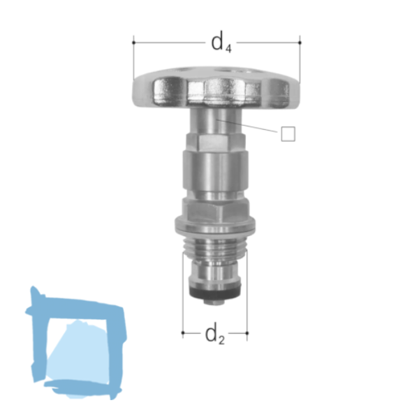 Oberteil mit Handrad 1/2"