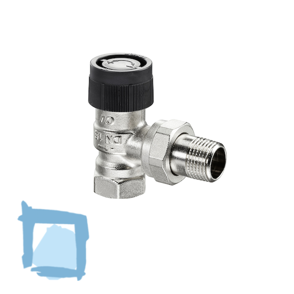 Oventrop Serie A Thermostatventil ohne Voreinstellung Eck DN10 3/8"