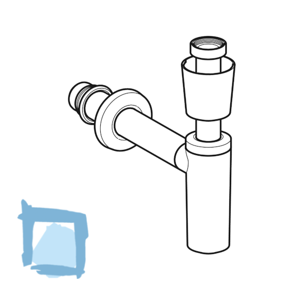 Geberit Waschtisch-Direktsifon weiss 1 1/4", DN 40