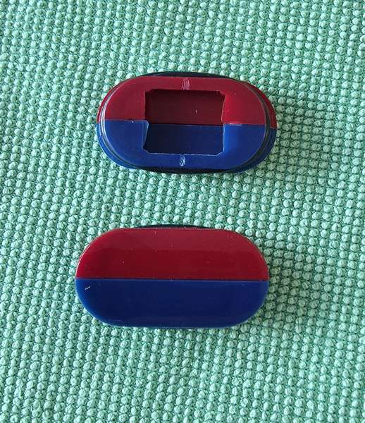 Farbmarkierung rot / blau