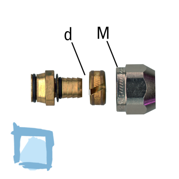 Nussbaum Klemmverschraubung 16 x 2.0