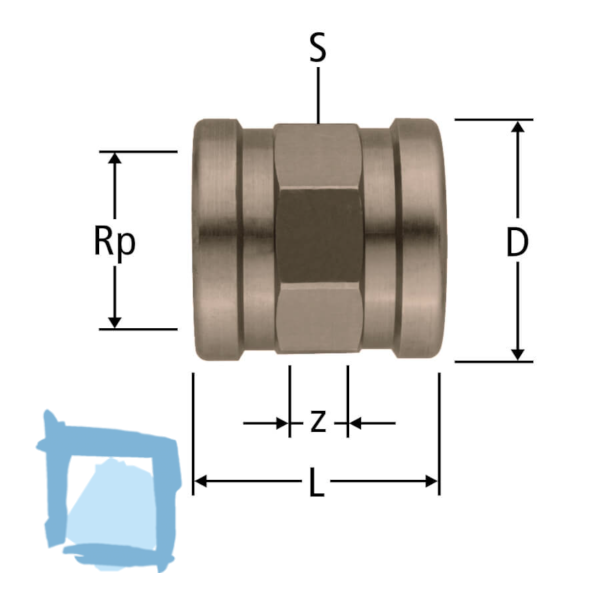 Nussbaum Optifitt-Serra-Muffe 1½"