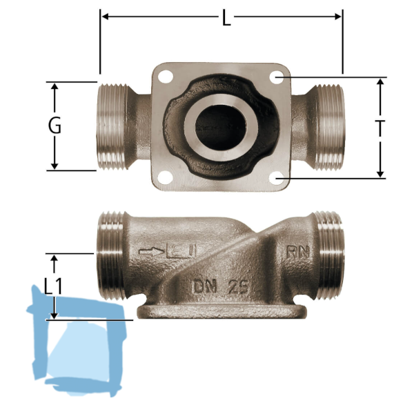 Nussbaum Anschlussflansch