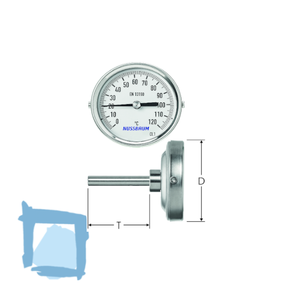 Nussbaum Thermometer mit Anzeigebereich 0 bis 120 °C