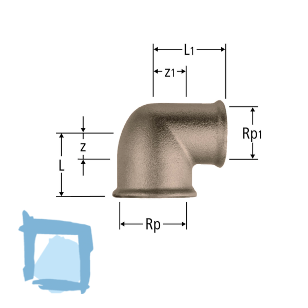 Nussbaum Optifitt-Serra-Winkel reduziert ½ x ⅜"