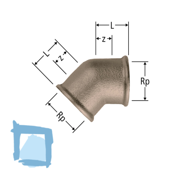 Nussbaum Optifitt-Serra-Winkel 45° ⅜"
