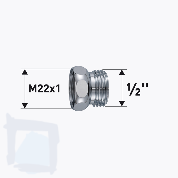 Reduktion M22x1 x ½"