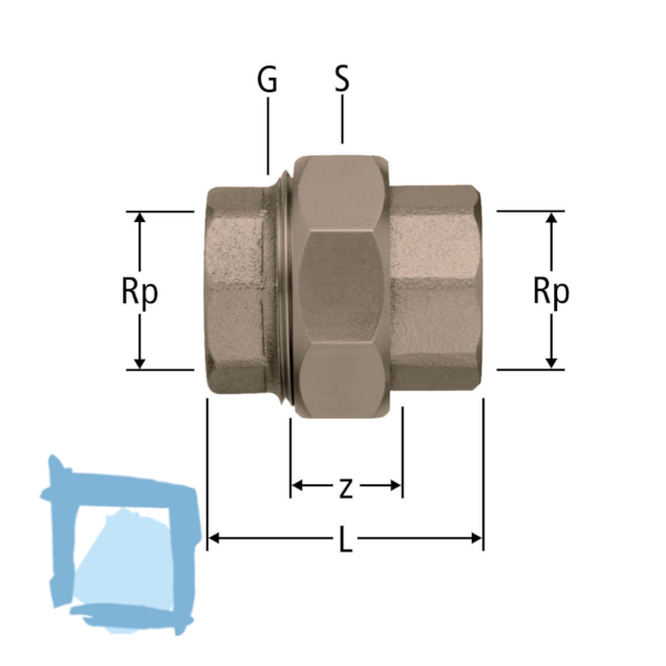 Nussbaum Optifitt-Serra-Verschraubung 1½"