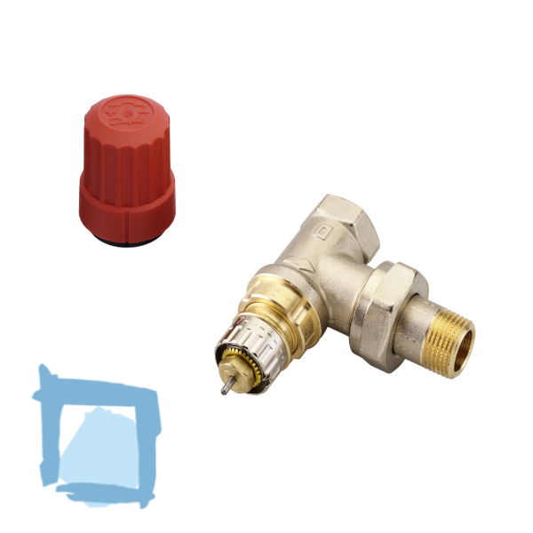 Ventilgehäuse, RA-N, Normaler Durchfluss, DN 10, Eck, D