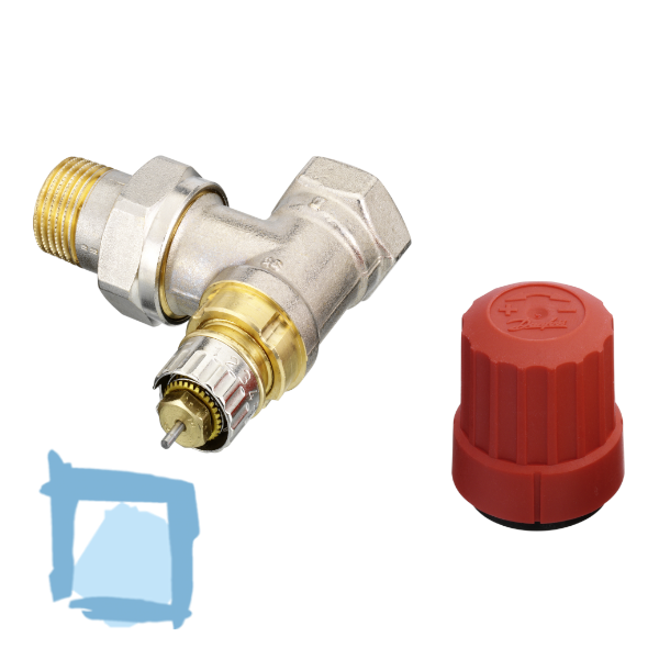 Ventilgehäuse, RA-N, Normaler Durchfluss, DN 15, Eck, D